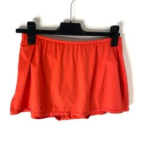 Beach House Coral Swim Skort Split Side Stretch Waist Skirted Bottoms Swimwear